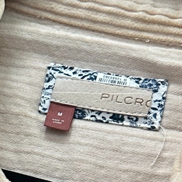 Anthropologie PILCRO Corduroy & Patchwork Sweater Shacket Jacket Size Medium - Picture 5 of 12